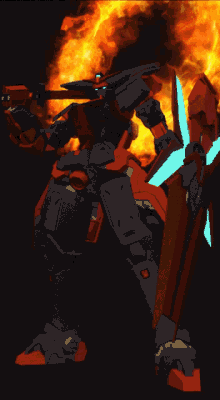Gundam Gunpla GIF - Gundam Gunpla Fire GIFs