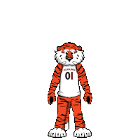 a cartoon of a tiger wearing an auburn shirt