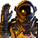 a close up of a person wearing a space suit waving .