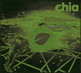 a green circle with the word chia on top of it