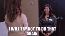 Superstore Amy Sosa GIF - Superstore Amy Sosa I Will Try Not To Do That Again GIFs