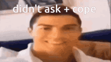 Cristiano Ronaldo Coffee Meme GIF - Cristiano Ronaldo Coffee Meme Didnt Ask Plus Cope GIFs
