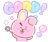 Bunny Good Sticker - Bunny Good Blow Bubble Stickers