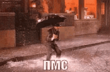 зонтик дождь пмс злая прыгать лужи ааа вода GIF - Umbrella Rain Jumping GIFs