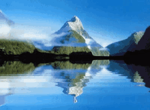 Mountain And Sky Reflection GIF - Mountain Reflection Water GIFs