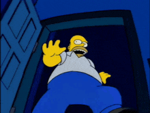 Homer Simpson Marge Scream Shining Door GIF