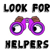 Look For Helpers Look For The Helpers Sticker - Look For Helpers Look For The Helpers Binoculars Stickers