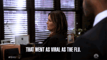 That Went Viral As The Flu Mariska Hargitay GIF - That Went Viral As The Flu Mariska Hargitay Olivia Benson GIFs