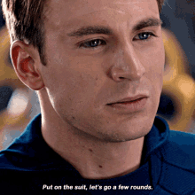 Put On The Suit Lets Go A Few Rounds Steve Rogers GIF