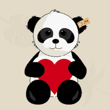 Ming Panda Heart GIF