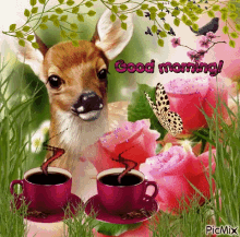 Deer Coffee GIF - Deer Coffee Good Morning GIFs