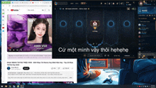 a computer screen shows a video of a girl called anh vui