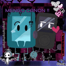 a picture of two ipods with the words mengo canon on the bottom