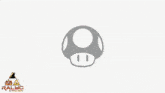 a video game character is standing in a circle with a mushroom on her head .