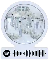 a spotify code with a picture of a group of people