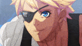 a close up of a cartoon character wearing sunglasses and a patch on his eye that says evo