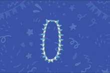 a drawing of a lion with a hula hoop around its neck that says pan