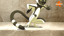 a cartoon of a monkey with a nickelodeon logo on the bottom