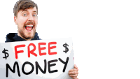 Mrbeast Free Money Sticker