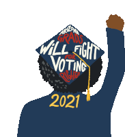 The Class Of2021will Fight For Voting Rights Graduation Sticker - The Class Of2021will Fight For Voting Rights 2021 Graduation Stickers