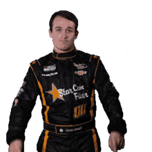 swipe up quinn houff nascar pointing up up there