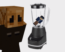 a blender with a minecraft skin on it