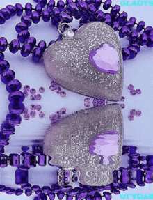 purple heart glitter
