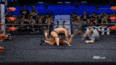 a wrestling ring with a sign that says roh live on it