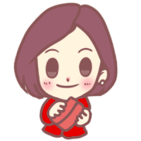 a cartoon drawing of a woman holding a red scroll with chinese writing on it