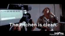 kitchen clean house cleaning lady