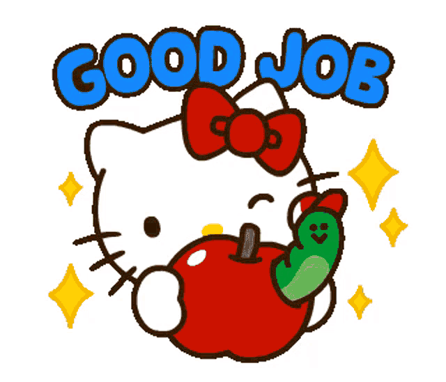 Hello Kitty Good Job Sticker - Hello Kitty Good Job - Discover & Share GIFs