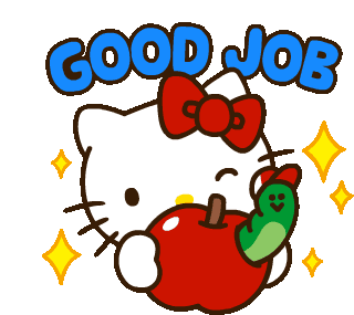 Hello Kitty Good Job Sticker - Hello Kitty Good Job - Discover & Share GIFs
