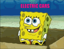 Spongebob Electric Cars GIF - Spongebob Electric Cars Electric Vehicles GIFs