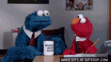 the office elmo cookie monster