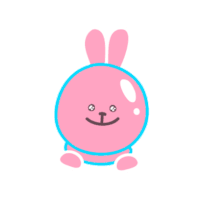 Pink Rabbit Sticker - Pink Rabbit Shiny Stickers