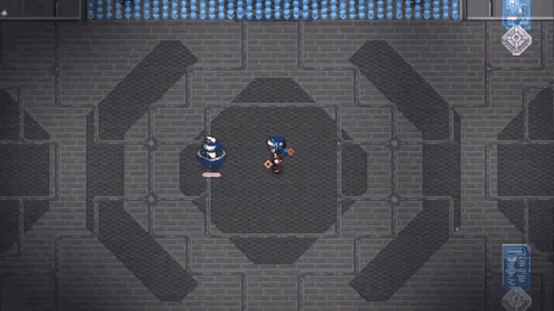 a video game scene with a circle of fire and the number 415 on it