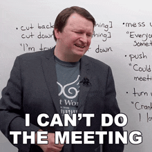 I Can'T Do The Meeting Today Alex GIF - I Can'T Do The Meeting Today Alex Engvid GIFs