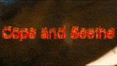 a blurred image with the words cope and seethe written in red