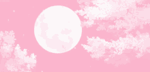 Pink Animated Moon GIF