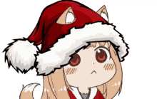 anime girl dog girl christmas cute