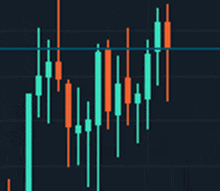 a candlestick chart shows that the price of a stock is going down