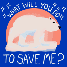what will you do to save me save me climate climate change polar bears