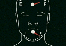 a drawing of a person 's face with the letters e and f on the face