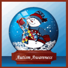 autism autism awareness autistic snowman awareness