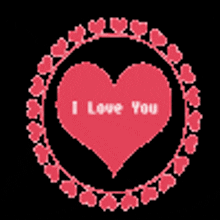I Love You Red Hearts GIF - I Love You Red Hearts Pixel Art GIFs
