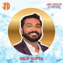 a picture of a man with the name dilip gupta on the bottom