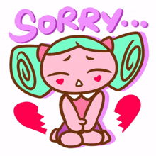 cute mint girl lovely sorry