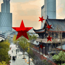china china flag beijing shanghai temple