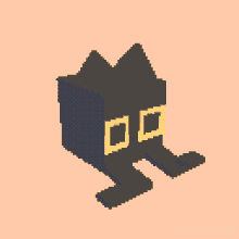 jinx jinx cat spin cube low poly