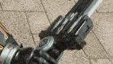 a person is holding a sword that says ' samurai ' on it